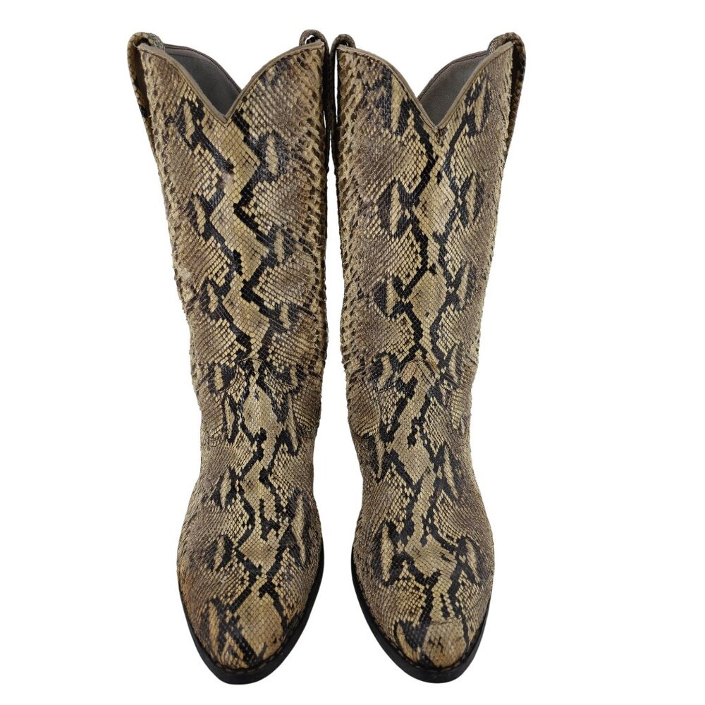 Full Exotic Python Snakeskin Mens 10D Custom Cowb… - image 3